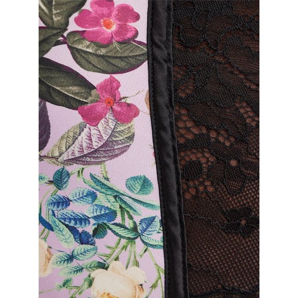 Torrid UNDERWIRE BODYSUIT - SATIN & LACE FLORAL PINK Size 5 - Picture 3 of 5